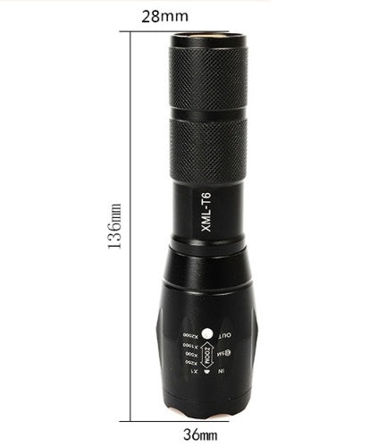 LED ZOOM Portable Mini Flashlight